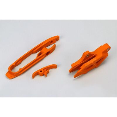 UFO, Motorrad Zubehör, UFO-Kettenführungssatz (klein und gross) + Kettenführung für KTM SX 125/150/250, SX-F 250/350/450 UFO, Motorrad Zubehör, UFO-Kettenführungssatz (klein und gross) + Kettenführung für KTM SX 125/150/250, SX-F 250/350/450