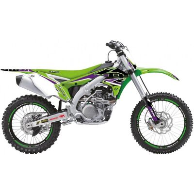 Blackbird, Motorrad Zubehör, Aufkleber-Set für Kawasaki KX 450F '16-'18 DREAM 5 Farben Grün Schwarz Blackbird, Motorrad Zubehör, Aufkleber-Set für Kawasaki KX 450F '16-'18 DREAM 5 Farben Grün Schwarz