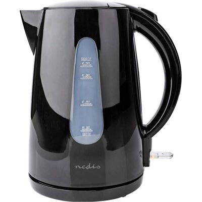 Nedis Wasserkocher 1.7 l Plastik Um 360 Grad drehbar Verdecktes Heizelement Strix Controller Boil-D, Wasserkocher, Schwarz Nedis Wasserkocher 1.7 l Plastik Um 360 Grad drehbar Verdecktes Heizelement Strix Controller Boil-D, Wasserkocher, Schwarz