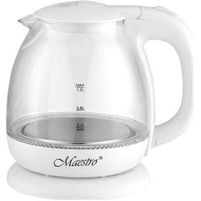 Maestro Czajnik elektryczny 1l MR-055-WHITE, Wasserkocher, Weiss Maestro Czajnik elektryczny 1l MR-055-WHITE, Wasserkocher, Weiss