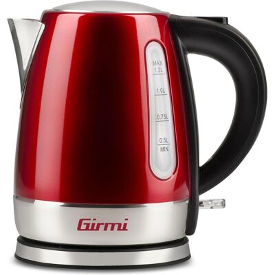Girmi BL3202 Elektrischer Wasserkocher 1,2 L 1630 W Schwarz, Rot, Wasserkocher, Schwarz, Rot Girmi BL3202 Elektrischer Wasserkocher 1,2 L 1630 W Schwarz, Rot, Wasserkocher, Schwarz, Rot