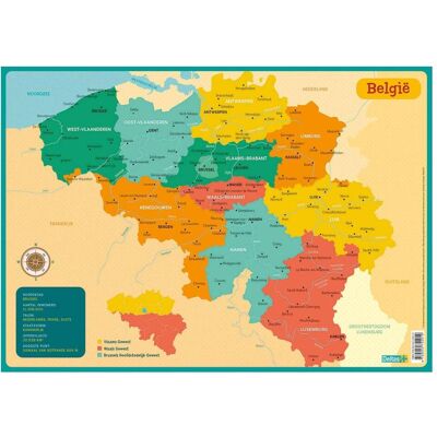 Deltas, Untersetzer, Lernachterbahn - Karte Belgien (Glasuntersetzer) Deltas, Untersetzer, Lernachterbahn - Karte Belgien (Glasuntersetzer)