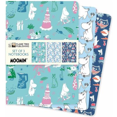 Flame Tree, Heft + Block, Moomin Classics Set of 3 Standard Notebooks (A5, Blanko, Liniert, Weicher Einband) Flame Tree, Heft + Block, Moomin Classics Set of 3 Standard Notebooks (A5, Blanko, Liniert, Weicher Einband)