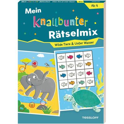 Tessloff Mein knallbunter Rätselmix. Wilde Tiere & Unter Wasser, Kinderbücher von Ilka Röhling Tessloff Mein knallbunter Rätselmix. Wilde Tiere & Unter Wasser, Kinderbücher von Ilka Röhling