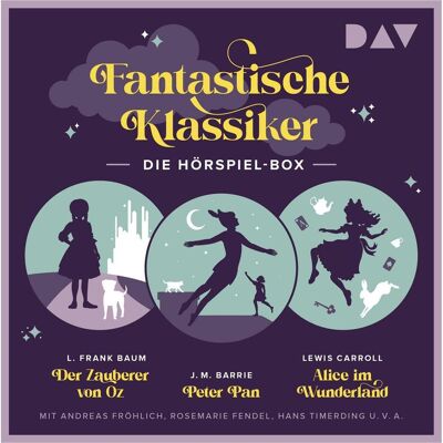 D.A.V. Fantastische Klassiker - Die Hörspiel-Box Peter Pan Der Z, Hörbücher von Klaus Havenstein, Karlheinz Koinegg, Rosemarie Fendel, Hans Söhnker, Lina Carstens, Karen Wellmann, James Matthew Barrie, Lyman Frank Baum, Lewis Carroll, Hans Timerding, Andr D.A.V. Fantastische Klassiker - Die Hörspiel-Box Peter Pan Der Z, Hörbücher von Klaus Havenstein, Karlheinz Koinegg, Rosemarie Fendel, Hans Söhnker, Lina Carstens, Karen Wellmann, James Matthew Barrie, Lyman Frank Baum, Lewis Carroll, Hans Timerding, Andr