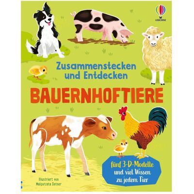Usborne Publishing Zusammenstecken und Entdecken: Bauernhoftiere, Kinderbücher von Abigail Wheatley Usborne Publishing Zusammenstecken und Entdecken: Bauernhoftiere, Kinderbücher von Abigail Wheatley