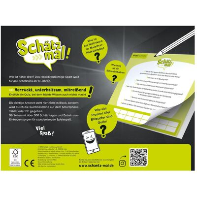 SMV Schätz mal! Sport Edition (Deutsch, 2 - 8 Spieler) SMV Schätz mal! Sport Edition (Deutsch, 2 - 8 Spieler)