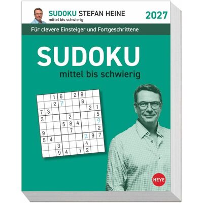 Heye, Kalender, Sudoku mittel bis schwierig Tagesabreisskalender 2027 Heye, Kalender, Sudoku mittel bis schwierig Tagesabreisskalender 2027