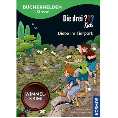 Kosmos Die drei??? Kids, Bücherhelde 1. Klasse, Diebe im Tierpark, Kinderbücher von Anne Scheller Kosmos Die drei??? Kids, Bücherhelde 1. Klasse, Diebe im Tierpark, Kinderbücher von Anne Scheller