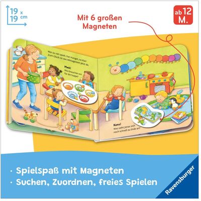 Ravensburger, Babybücher, Mein erstes Magnetbuch - Was machen wir in der Kita? (Deutsch) Ravensburger, Babybücher, Mein erstes Magnetbuch - Was machen wir in der Kita? (Deutsch)