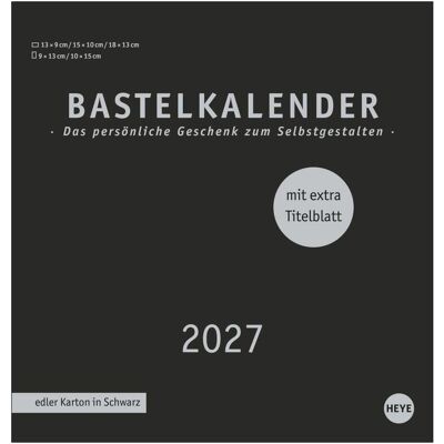 Athesia, Kalender, Premium-Bastelkalender schwarz mittel 2027 Athesia, Kalender, Premium-Bastelkalender schwarz mittel 2027