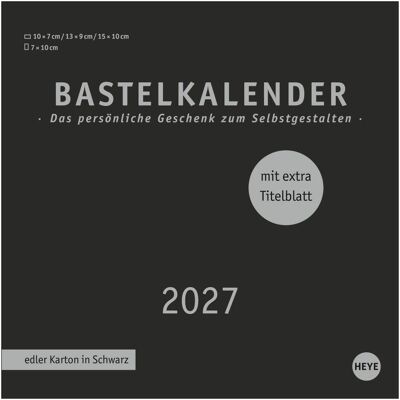 Athesia, Kalender, Premium-Bastelkalender schwarz klein 2027 (Spezial) Athesia, Kalender, Premium-Bastelkalender schwarz klein 2027 (Spezial)