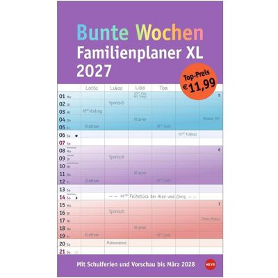 Heye, Kalender, BunteWochenFamilienplanerXL2027 (Spezial) Heye, Kalender, BunteWochenFamilienplanerXL2027 (Spezial)
