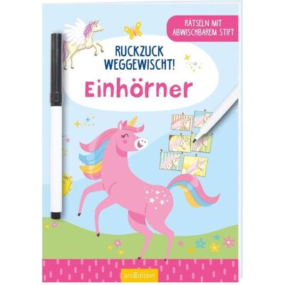 Ars Edition Ruckzuck weggewischt! Einhörner, Kinderbücher von Petra Theissen Ars Edition Ruckzuck weggewischt! Einhörner, Kinderbücher von Petra Theissen