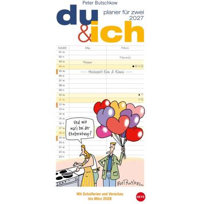 Athesia, Kalender, Peter Butschkow: Planer für zwei - Du & ich 2027 Athesia, Kalender, Peter Butschkow: Planer für zwei - Du & ich 2027