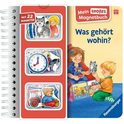 Ravensburger, Babybücher, Mein grosses Magnetbuch: Was gehört wohin? (Deutsch) Ravensburger, Babybücher, Mein grosses Magnetbuch: Was gehört wohin? (Deutsch)