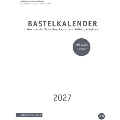 Heye, Kalender, Bastelkalender weiss A4 (A4) Heye, Kalender, Bastelkalender weiss A4 (A4)
