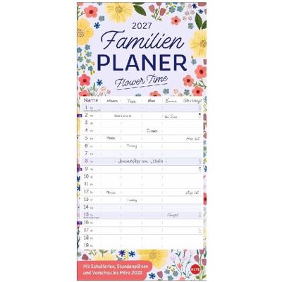 Athesia, Kalender, Deko-Familienplaner Flower Time 2027 Athesia, Kalender, Deko-Familienplaner Flower Time 2027