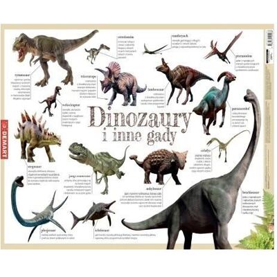 Demar, Unterlage, Schreibtischunterlage mit Dinosauriern und anderen Reptilien Demar, Unterlage, Schreibtischunterlage mit Dinosauriern und anderen Reptilien