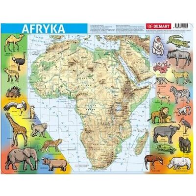 Demar Rahmenpuzzle - Physisches Afrika (72 Teile) Demar Rahmenpuzzle - Physisches Afrika (72 Teile)