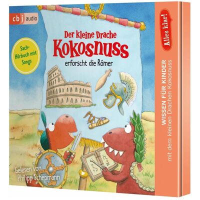 CBJ Alles klar! Der kleine Drache Kokosnuss erforscht die Römer, Hörbücher von Philipp Schepmann, Alfred Dieler, Ingo Siegner CBJ Alles klar! Der kleine Drache Kokosnuss erforscht die Römer, Hörbücher von Philipp Schepmann, Alfred Dieler, Ingo Siegner