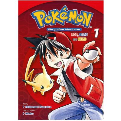 Panini Pokémon - Die grossen Abenteuer: Rot, Blau und Gelb 01, Belletristik von Hidenori Kusaka, Mato Panini Pokémon - Die grossen Abenteuer: Rot, Blau und Gelb 01, Belletristik von Hidenori Kusaka, Mato