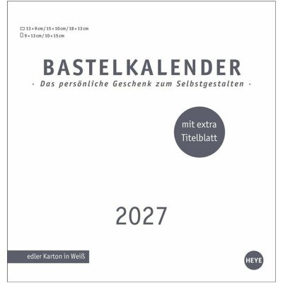 Athesia, Kalender, Premium-Bastelkalender weiss mittel 2027 Athesia, Kalender, Premium-Bastelkalender weiss mittel 2027
