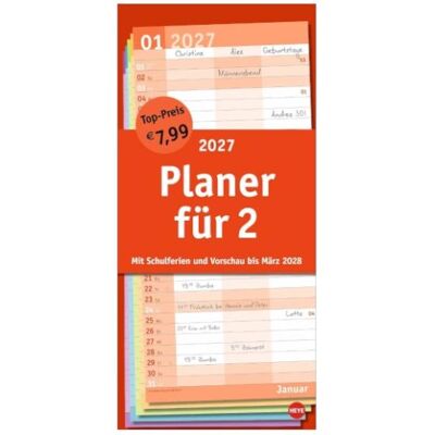 Athesia, Kalender, Basic Planer für zwei 2027 Athesia, Kalender, Basic Planer für zwei 2027