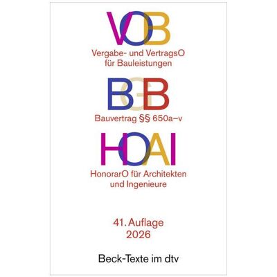 DTV VOB / BGB / HOAI, Fachbücher von Ulrich Werner, Frank Siegburg DTV VOB / BGB / HOAI, Fachbücher von Ulrich Werner, Frank Siegburg