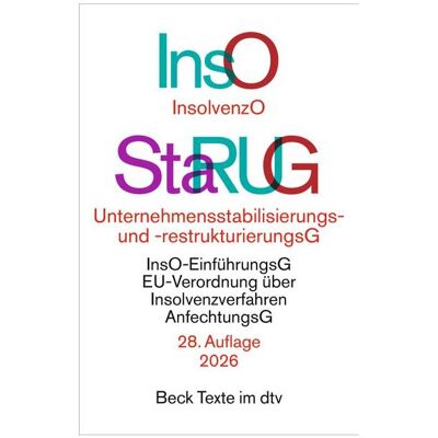 DTV Insolvenzordnung / Unternehmensstabilisierungs- und -restrukturierungsgeset, Fachbücher von Reinhard Bork DTV Insolvenzordnung / Unternehmensstabilisierungs- und -restrukturierungsgeset, Fachbücher von Reinhard Bork