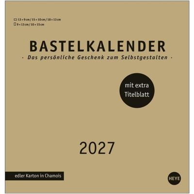 Athesia, Kalender, Premium-Bastelkalender gold mittel 2027 (21 x 22 cm) Athesia, Kalender, Premium-Bastelkalender gold mittel 2027 (21 x 22 cm)