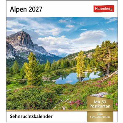Harenberg, Kalender, Alpen Sehnsuchtskalender 2027 - Wochenkalender mit 53 Postkarten Harenberg, Kalender, Alpen Sehnsuchtskalender 2027 - Wochenkalender mit 53 Postkarten