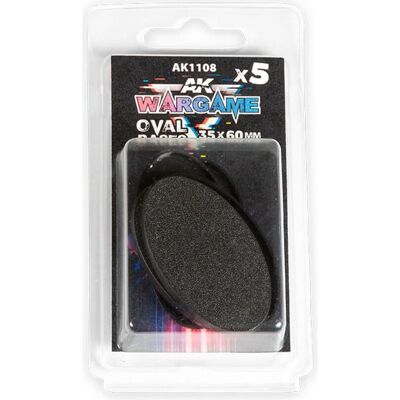 AK Interactive PLASTIC WARGAME BASES. OVAL BASE 35x60mm AK Interactive PLASTIC WARGAME BASES. OVAL BASE 35x60mm