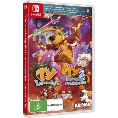 U&I Entertainment, TY The Tasmanian Tiger HD + Ty The Tasmanian Tiger 2: Bush Rescue HD: Bundle - Nintendo Switch U&I Entertainment, TY The Tasmanian Tiger HD + Ty The Tasmanian Tiger 2: Bush Rescue HD: Bundle - Nintendo Switch