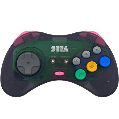 retro-bit Sega Saturn 8-button Arcade Pad -langaton peliohjain, Mega Drive, harmaa (Mac, PC, PS3, Switch), Gaming Controller, Grau retro-bit Sega Saturn 8-button Arcade Pad -langaton peliohjain, Mega Drive, harmaa (Mac, PC, PS3, Switch), Gaming Controller, Grau