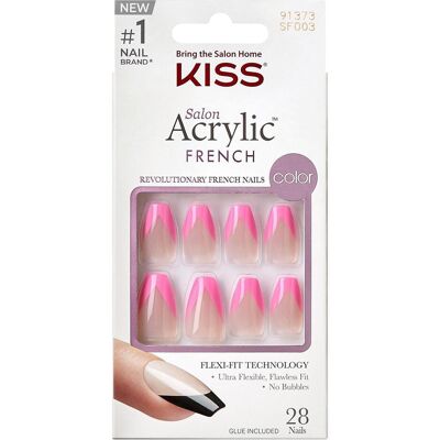 Kiss Nagelstyling + Kunstnägel, Adhesive nails Salon Acrylic French Color - Squared 28 pcs (Kunstnägel, Coffin Shape, Light Pink, Medium Size) Kiss Nagelstyling + Kunstnägel, Adhesive nails Salon Acrylic French Color - Squared 28 pcs (Kunstnägel, Coffin Shape, Light Pink, Medium Size)