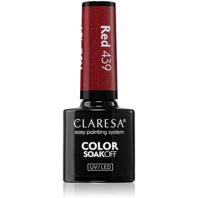 Claresa, Nagellack, UV LED Nagellack Kollektion Hybrid Maniküre Soak Off - Rote Farbe Nr. 439 5ml (Rot Nr. 439) Claresa, Nagellack, UV LED Nagellack Kollektion Hybrid Maniküre Soak Off - Rote Farbe Nr. 439 5ml (Rot Nr. 439)