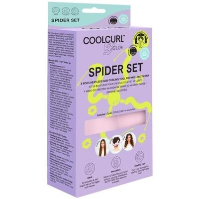 Glov, Lockenwickler, Spider Set Cold Hair Curlers For Long And Medium Length Hair Pink 4 Pieces Glov, Lockenwickler, Spider Set Cold Hair Curlers For Long And Medium Length Hair Pink 4 Pieces