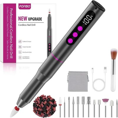 Pofibo, Nagelpflegegerät, Kabelloser Nagelfräser für Maniküre & Pediküre Pofibo, Nagelpflegegerät, Kabelloser Nagelfräser für Maniküre & Pediküre