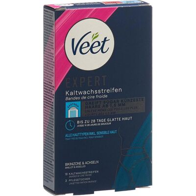 Veet, Wachs + Enthaarungscreme, Kaltwachsstreifen (16x, 28 g) Veet, Wachs + Enthaarungscreme, Kaltwachsstreifen (16x, 28 g)