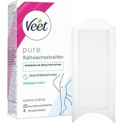 Veet, Wachs + Enthaarungscreme, pure Kaltwachsstreifen 22 St. (22x) Veet, Wachs + Enthaarungscreme, pure Kaltwachsstreifen 22 St. (22x)