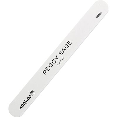 Peggy Sage, Nagelpflegegerät, 2-Way Nail File Double-Sided Nail File 400/400 White Peggy Sage, Nagelpflegegerät, 2-Way Nail File Double-Sided Nail File 400/400 White