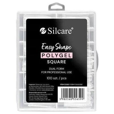 Silcare, Nagelstyling + Kunstnägel, Dual Mould For Acrylic Gel Clear Square 100Pcs. (Kunstnägel, Klar) Silcare, Nagelstyling + Kunstnägel, Dual Mould For Acrylic Gel Clear Square 100Pcs. (Kunstnägel, Klar)