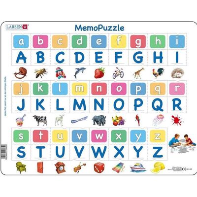 Larsen - Memo Das Alphabet - 26 Groß- und Kleinbuchstaben - Bildungs-Puzzle Larsen - Memo Das Alphabet - 26 Groß- und Kleinbuchstaben - Bildungs-Puzzle