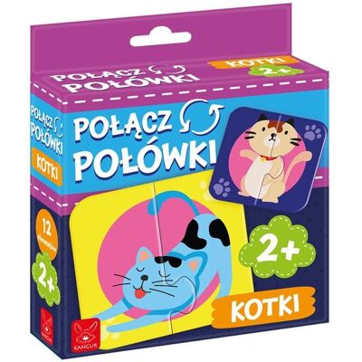 Kanguru Verbinden Sie die Katzenhälften Kanguru Verbinden Sie die Katzenhälften