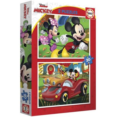 Educa Mickey Mouse Funhouse 2x20 Teile Puzzle (20 Teile) Educa Mickey Mouse Funhouse 2x20 Teile Puzzle (20 Teile)
