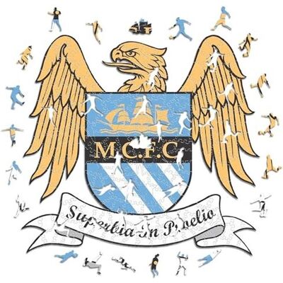Iconic Man City FC - Retro Logo - Holz Puzzle L - Puzzle Iconic Man City FC - Retro Logo - Holz Puzzle L - Puzzle