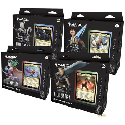 Magic: The Gathering Final Fantasy Commander Deck - Set Of 4 Magic: The Gathering Final Fantasy Commander Deck - Set Of 4