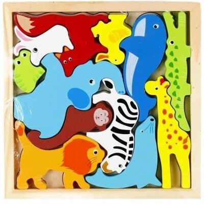 Creative Holzpuzzle Tiere, 12 Teile (12 Teile) Creative Holzpuzzle Tiere, 12 Teile (12 Teile)