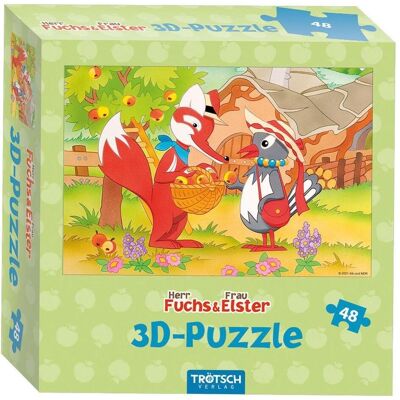 Magni 3D Puzzle 48 Teile Herr Fuchs Frau Elster (48 Teile) Magni 3D Puzzle 48 Teile Herr Fuchs Frau Elster (48 Teile)